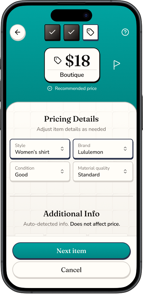 Tag pricing page